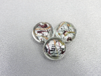 Silver Lentils, Aventurina & Chocolate Swirls, 17mm